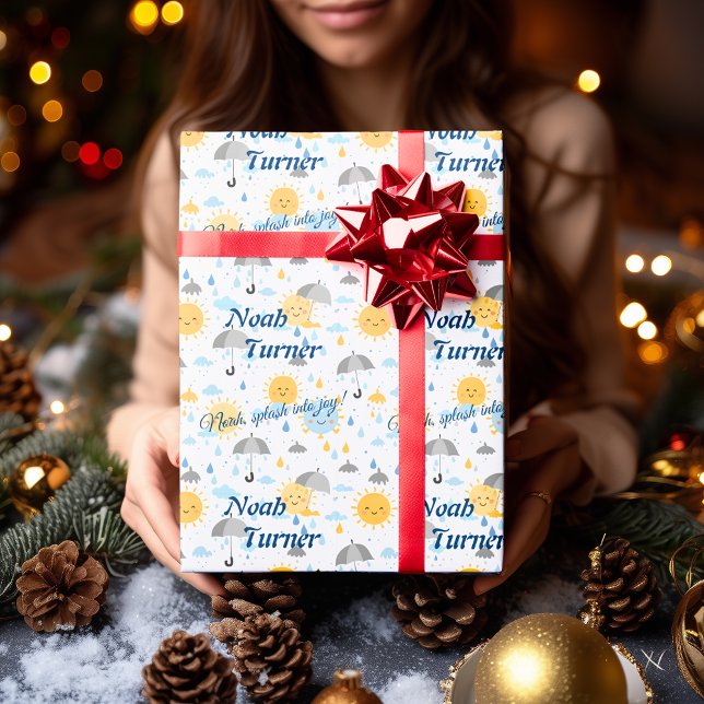 Papel De Presente Kawaii Sun Personalizado e Presente de Chuva para  (Criador carregado)