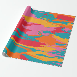 Papel De Presente Kaya - Design Abstrato Liquidificado