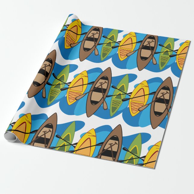 Papel De Presente Kayaks (Desenrolado)