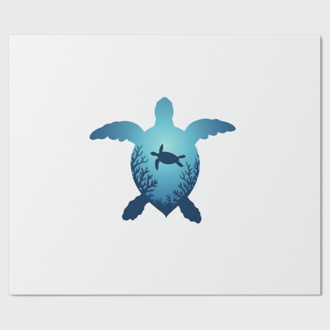 Papel De Presente Keep The Sea Plastic Free Save The Sea Turtles T-S (Aberto)