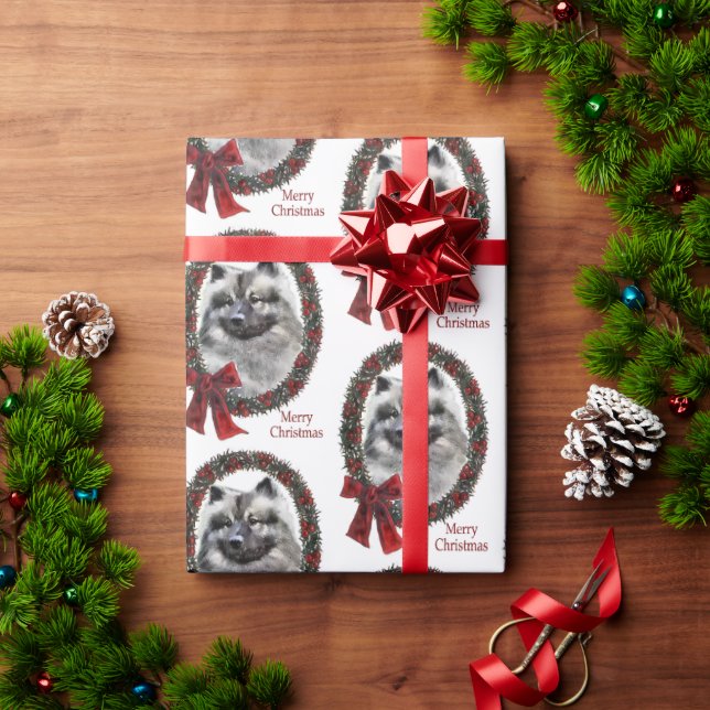 Papel De Presente Keeshond Christmas (Presente de Natal)