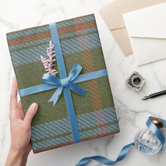 Papel De Presente Kennedy Tartan Lã Leve Aparência