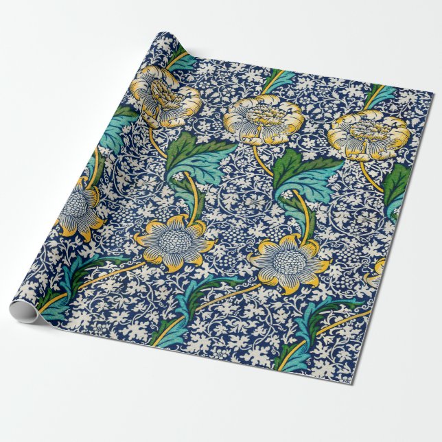 Papel De Presente Kennet Pattern (por William Morris) (Desenrolado)