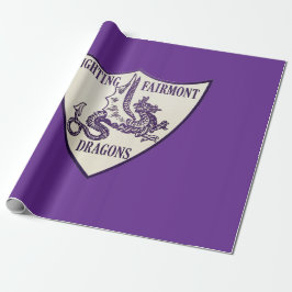 Papel De Presente Kettering, Ohio Fighting Fairmont Dragons Logotipo