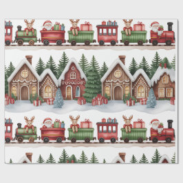 Papel De Presente Kids Christmas Wrapping Paper – Toyland and Train 