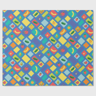 Papel De Presente Kids Fruit and Veggie