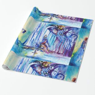 PAPEL DE PRESENTE KING ARTHUR, SENHORA DO LAGO E EXCALIBUR