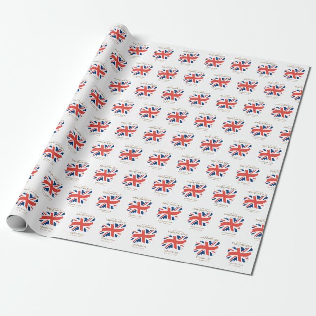 Papel De Presente King Charles III Union Jack Flag (Desenrolado)
