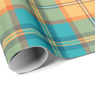 Papel De Presente Kingfisher Tartan Wrapping Paper