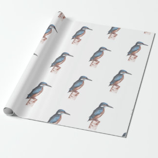 Papel De Presente Kingfisher Watercolor