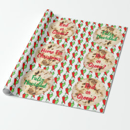 Papel De Presente Kitsch Falize Navidad Tortilla Chili Seu Texto