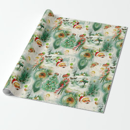 Papel De Presente Kitschmas Nostalgic