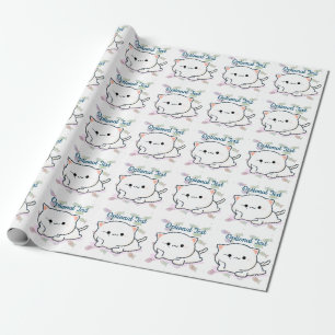 Papel De Presente Kitten Cheeky Estilo Kawaii
