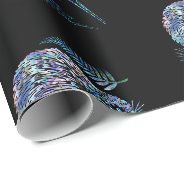 PAPEL DE PRESENTE KIWI E SAMAMBAIA PAUA DA NOVA ZELÂNDIA (Ponta do rolo)