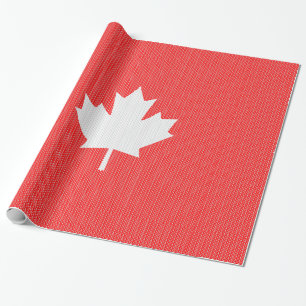 Papel De Presente Knit Style Maple Leaf Knitting Motif
