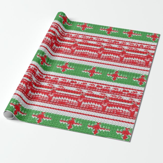 Papel De Presente Knit Ugly Sweater Natal (Desenrolado)