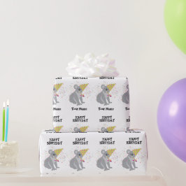 Papel De Presente Koala - Animais com Festas Meninas