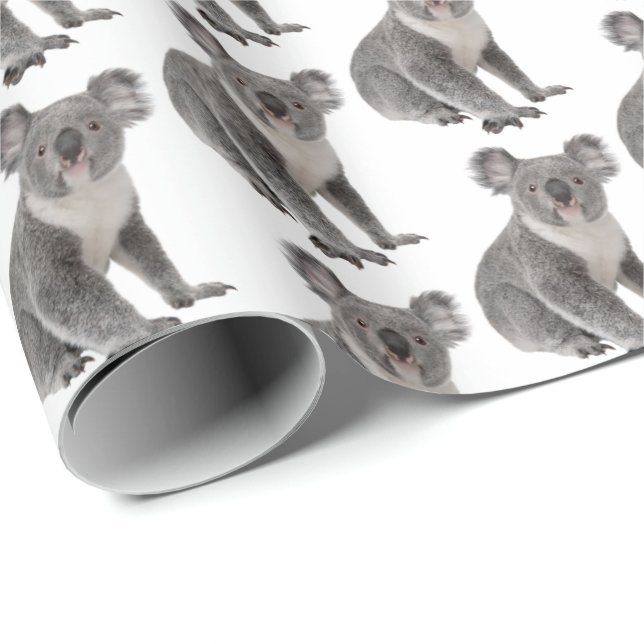 Papel De Presente Koala Bears em Branco (Ponta do rolo)