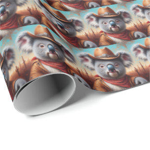 Papel De Presente Koala Cowboy
