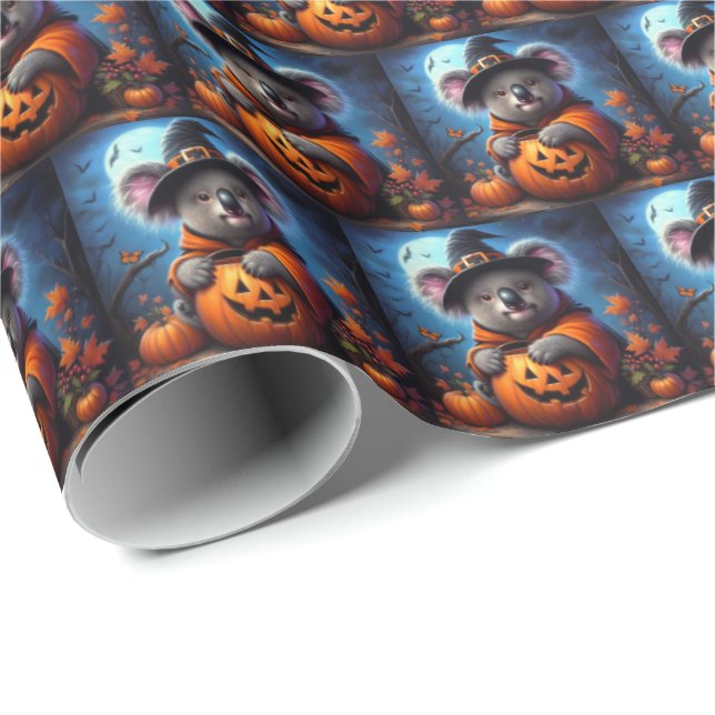 Papel De Presente Koala Halloween Costume (Ponta do rolo)