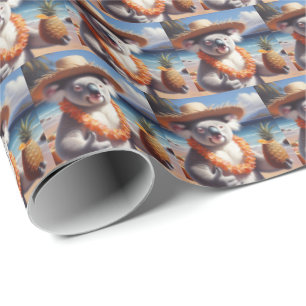 Papel De Presente Koala Luau