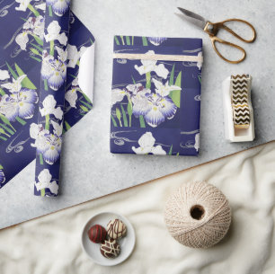 Papel De Presente Kogyo Tsukioka Irises,Arte Flor Japonesa