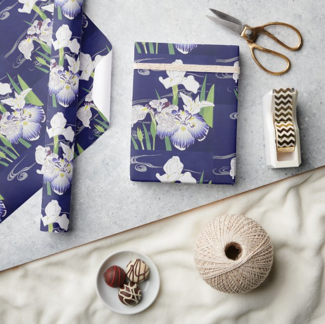 Papel De Presente Kogyo Tsukioka Irises,Arte Flor Japonesa (Artesanato)