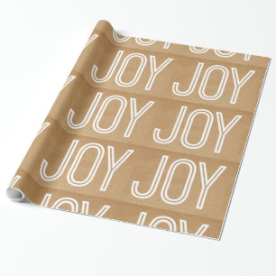 Papel De Presente Kraft Joy Wrapping Paper, Tan
