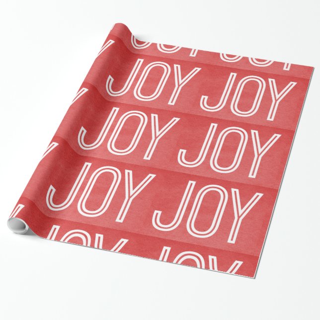Papel De Presente Kraft Joy Wrapping Paper, Vermelho (Desenrolado)