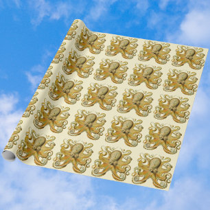 Papel De Presente Kraken Vintage, Gamochonia de polvo, Ernst Haeckel