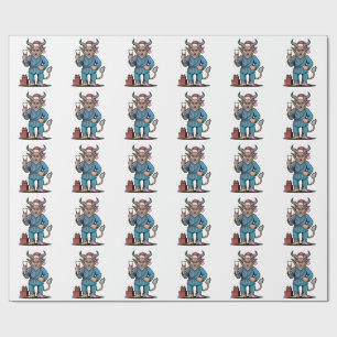 Papel De Presente Krampus Enfermeira Natal Malvado Xmas