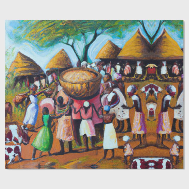 Papel De Presente Kwanzaa (Aberto)