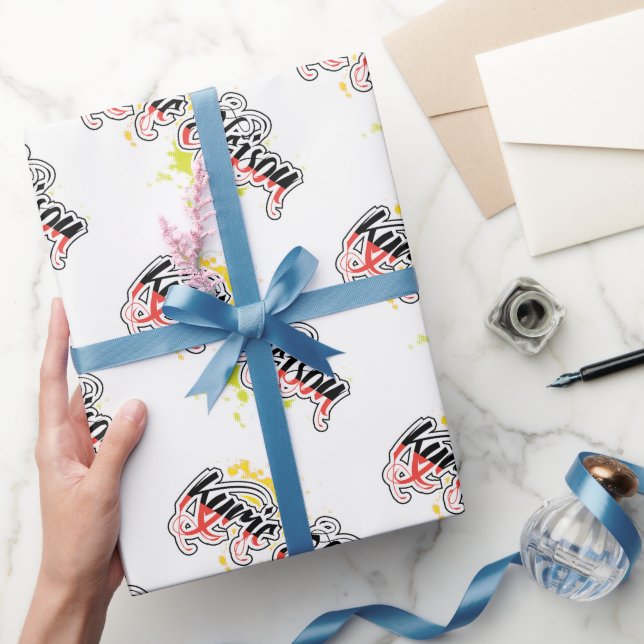 Papel De Presente Kyrie Eleison Frase Religiosa Texto Estilizado (Presentear)