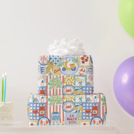 Papel De Presente La Dolce Vita Italian Summer Lemons Mediterranean 