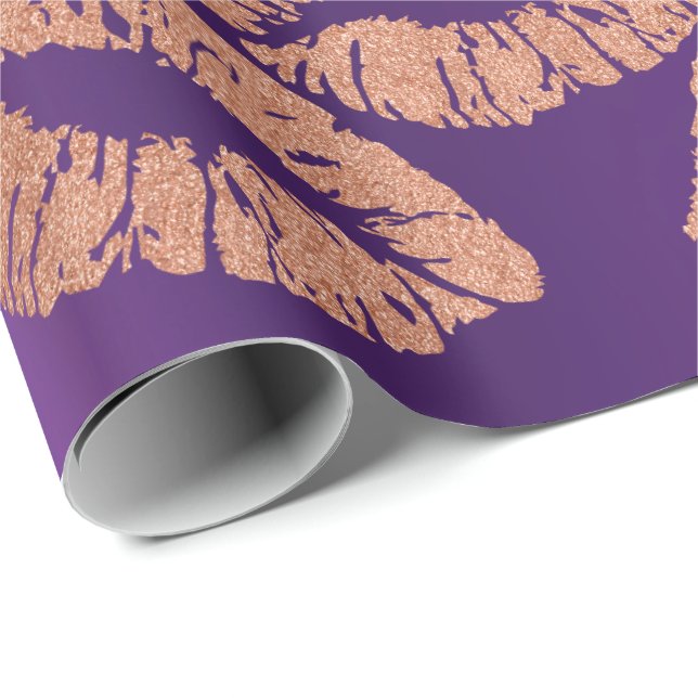 Papel De Presente Lábios de Beijo de Vidro Maquiagem Enrolação Enrol (Ponta do rolo)