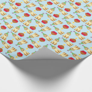 Papel De Presente Laboratório de Cupcake Amarelo de Aniversário