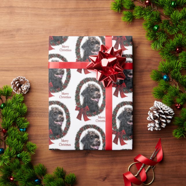 Papel De Presente Labradoodle Christmas (Presente de Natal)
