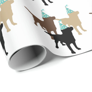 Papel De Presente Labrador Recupera Festa de aniversário