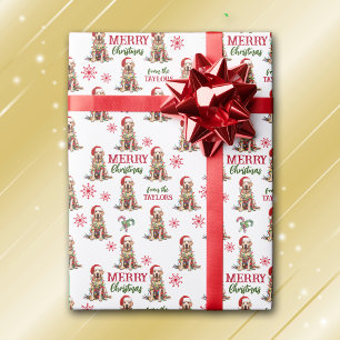 Papel De Presente Labrador Retriever Envolvido no Natal das Luzes