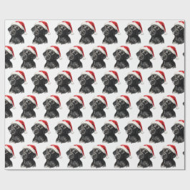 Papel De Presente Labrador Retriever Preto de Natal