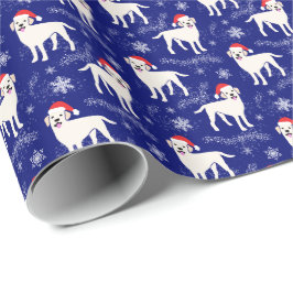 Papel De Presente Labrador Retrievers em flocos de neve de Natal