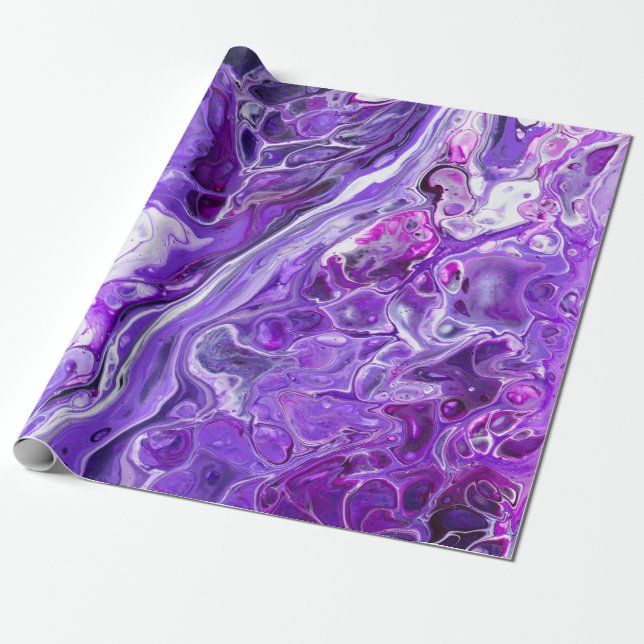 Papel De Presente Lace Agate Elegante 7 - Roxo ultra violeta (Desenrolado)