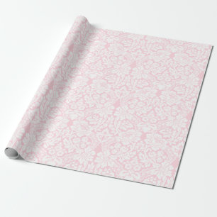 Papel De Presente Lace branco a rosa
