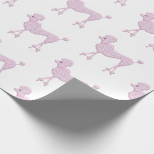Papel De Presente Lace de Poodle Rosa Vintage, Bonito