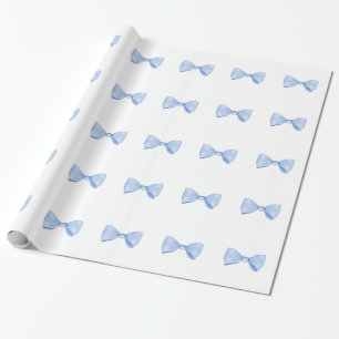 Papel De Presente Laço azul pequeno bonito