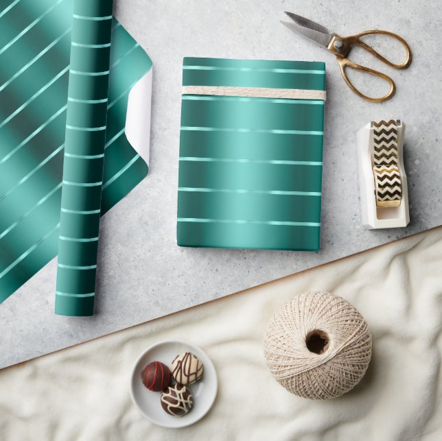 Papel De Presente Laço de Fita Verde Água Azul Chá de Noiva (Artesanato)