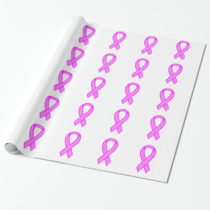 Papel De Presente Laço do Câncer de Mama