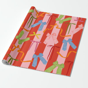 Papel De Presente Laços Coloridos Retro
