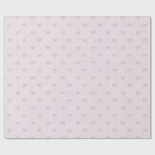 Papel De Presente Laços de Fita Balletcore Lilás Empoeirado