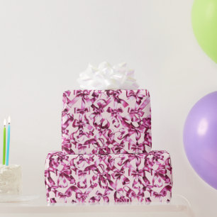 Papel De Presente Laços de fita de cetim rosa fofa feminina 